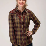 Roper 1205 Fancy Applique (Brown) - Women's Western Shirt