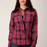 Roper 820 Fancy Yoke Plaid (Red) - Women's Western Shirt