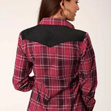 Roper 820 Fancy Yoke Plaid (Red) - Women's Western Shirt