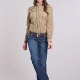 Roper 2661 Wallpaper Floral (Tan) - Women's Western Shirt