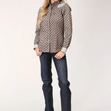 Roper 1199 Teardrop Print (Grey) - Women's Western Shirt