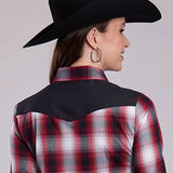 Roper 2901 Black Plaid (Red) - Women's Western Shirt
