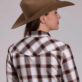 Roper 3279 Plaid (Wine/Black/Tan) - Women's Western Shirt