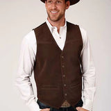 Roper Classic Suede Leather (Brown) - Men's Vest