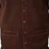 Roper Classic Suede Leather (Brown) - Men's Vest