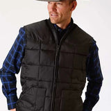 Roper 1473 Quilted Vest (Black) - Men's Vest