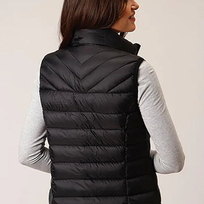 Roper Horizontal Quilted Down Vest (Black) - Women's Vest - Hatcountry