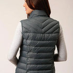 Roper Horizontal Quilted Down Vest (Grey) - Women's Vest - Hatcountry