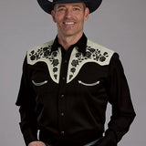 Roper 2207 Old West Embroidery (Black) - Men's Western Shirt