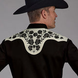 Roper 2207 Old West Embroidery (Black) - Men's Western Shirt