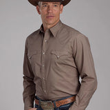 Roper 2221 Solid (Brown) - Men's Western Shirt