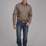 Roper 2221 Solid (Brown) - Men's Western Shirt