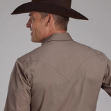 Roper 2221 Solid (Brown) - Men's Western Shirt