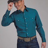 Roper 2221 Solid (Teal) - Men's Western Shirt