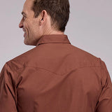 Roper 3101 Solid Poplin (Earth Brown) - Men's Western Shirt
