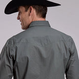 Roper 3101 Solid Poplin (Dark Sage Green) - Men's Western Shirt
