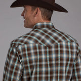 Roper 2169 Horseshoe Dobby (Brown) - Men's Western Shirt