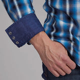 Roper 2173 Aztec Dobby (Blue) - Men's Western Shirt