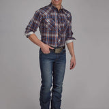 Roper 2176 Arrow Dobby (Brown) - Men's Western Shirt
