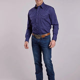 Roper 2827 Aztec Print (Navy) - Men's Western Shirt