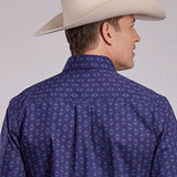 Roper 2827 Aztec Print (Navy) - Men's Western Shirt