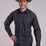 Roper 2831 Hatched Diamonds (Grey) - Men's Western Shirt