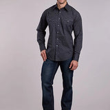 Roper 2831 Hatched Diamonds (Grey) - Men's Western Shirt