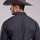 Roper 2831 Hatched Diamonds (Grey) - Men's Western Shirt