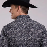 Roper 2836 Archive Paisley (Black) - Men's Western Shirt
