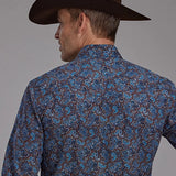 Roper 2172 River Paisley (Blue) - Men's Western Shirt