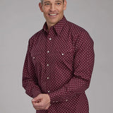 Roper 2174 Arrow Print (Red) - Men's Western Shirt
