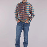 Roper 2465 Mini Aztec Stripe (Multi) - Men's Western Shirt
