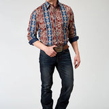 Roper 1893 Tropical Aztec Print (Red) - Men's Western Shirt