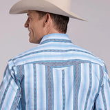 Roper 2832 Yarn Dye Stripe (Blue) - Men's Western Shirt