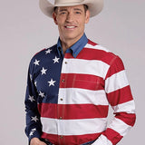 Roper Pieced Stars & Stripes (Multi) - Men's Western Shirt
