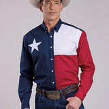 Roper Pieced Texas Flag (Multi) - Men's Western Shirt