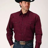 Roper Black Canyon Four Leaf Foulard (Red) - Men's Western Shirt