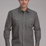 Roper 2243 Garnet Foulard (Grey) - Men's Western Shirt