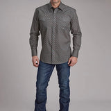 Roper 2243 Garnet Foulard (Grey) - Men's Western Shirt