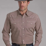 Roper 2250 Stretch Foulard (Wine) - Men's Western Shirt