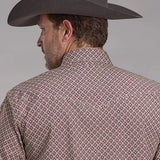Roper 2250 Stretch Foulard (Wine) - Men's Western Shirt