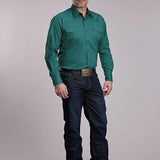 Roper 3241 Jade Lattice (Green) - Men's Western Shirt