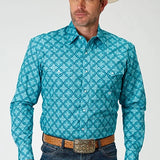 Roper 1937 Lake Medallion (Turquoise) - Men's Western Shirt