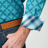 Roper 1937 Lake Medallion (Turquoise) - Men's Western Shirt