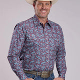 Roper 2880 Bandana Paisley (Red) - Men's Western Shirt