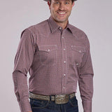 Roper 2882 Tile Foulard (Red) - Men's Western Shirt