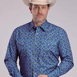 Roper 2883 Ornamental Paisley (Blue) - Men's Western Shirt