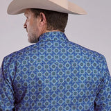 Roper 2883 Ornamental Paisley (Blue) - Men's Western Shirt