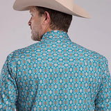 Roper 2887 Vintage Paisley (Turquoise) - Men's Western Shirt