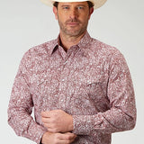 Roper 1944 Stretch Paisley (Red) - Men's Western Shirt